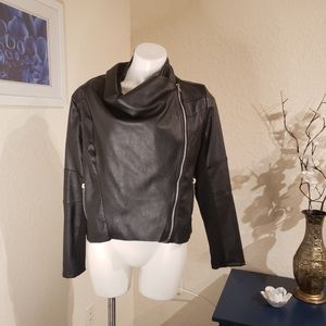 Black pu leather Jacket
